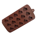 15 Cell Heart Swirl Chocolate Box Candy Silicone Bakeware Wax Mold Melting W1E5