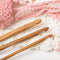 12-Size Bamboo Handle Crochet Hook Knit Weave Yarn Craft Knitting Needle