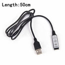 Light 4 Pin Female Connector Dimmer  3 Keys  RGB Strip Controller DC 5V USB