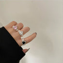 With Crystal Double Layer Popular Accessories Aadjustable Ring Jewelry