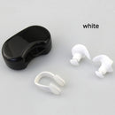 Soft Silicone Swimming Earplugs Nose Clip Set Soundproof Ear Plugs (White) Newly