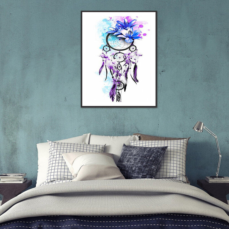 5D Diamond Painting Kit DIY Flower Dreamcatcher Full Round Drill Mosaic Picture