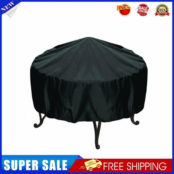 Round BBQ Grill Cover Rainproof Dustproof UV Protector Furniture Cover (C)
