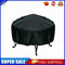 Round BBQ Grill Cover Rainproof Dustproof UV Protector Furniture Cover (C)
