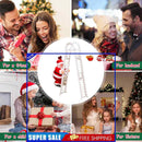 #A Funny Santa Climbing Ladder with Music Fireplace Home Decor Christmas Decorat