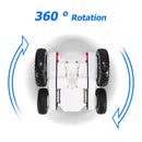 Double Sided RC Stunt Cars 4WD 2.4GHz Off-Road Vehicle w/ 2 Battery (White)