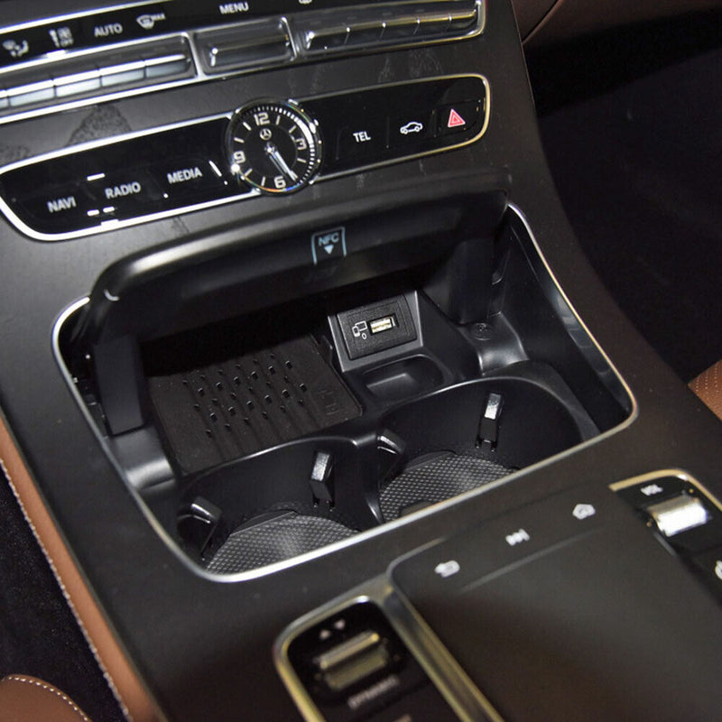 Ashtray Cup Holder Strip Trim Chrome for Mercedes Benz E Class W213 15-20 Newly