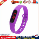 Unisex Sports Casual Date Sports Bracelet Digital Watch (Purple) Newly