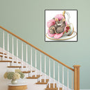 5D DIY Full Drill Diamond Painting Cup Rats Cross Stitch Needlework Home Decor