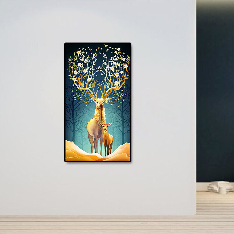5D DIY Diamond Painting Flower Deer Full Drill Embroidery Mosaic Kits Art C