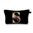 Alphabet Flower Printed Cosm Bag, Travel Storage, Cosm