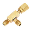 Tee Adapter 1/4X1/4X1/4"SAE Flare Add Micron Gauge Pump Set Access Vacuum K1O8
