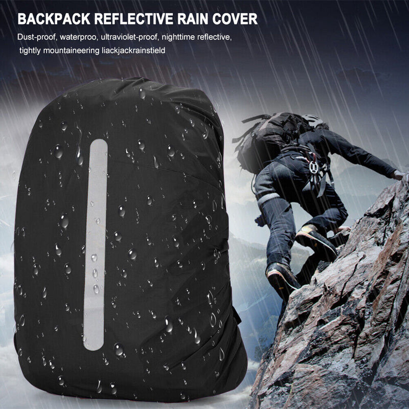 Reflective Waterproof Backpack Rain Cover Outdoor Sport Cycling Safety Rain