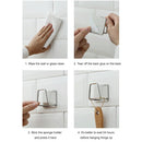 Stainless Steel Sponge Drain Rack Self-adhesive Dishcloth Organizer Hook