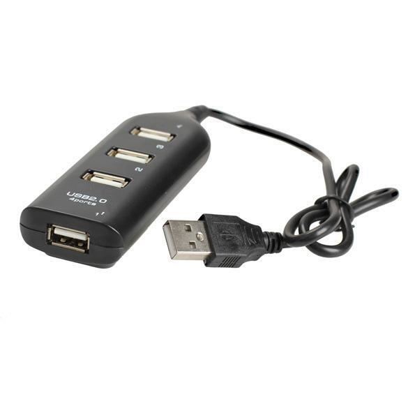 4 Port USB 2.0 High Speed Mini Hub Female Pattern for Laptop PC