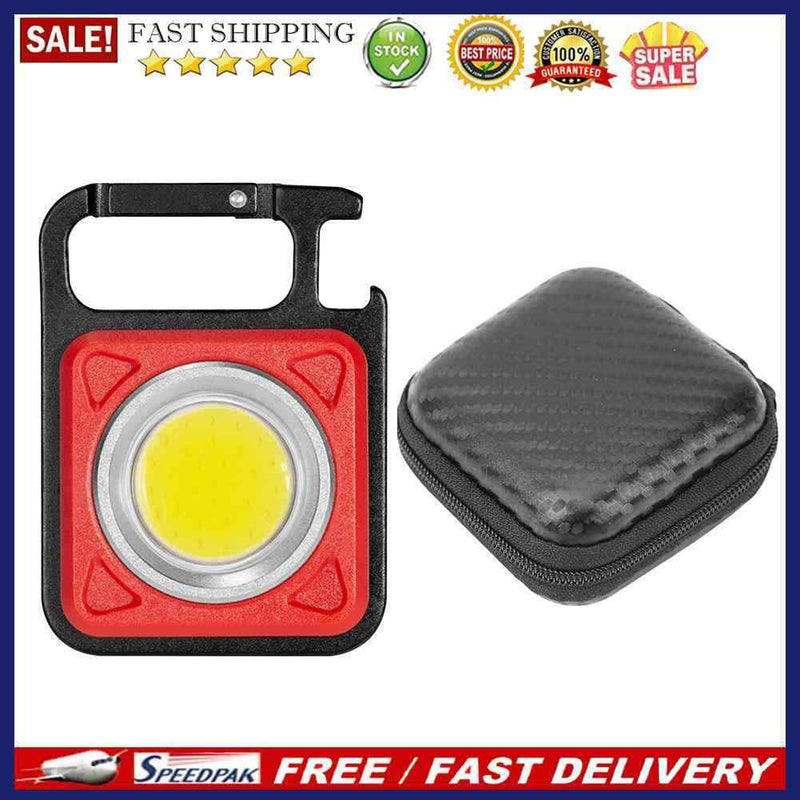 LED Keychain Flashlight 500 Lumen Outdoor Camping Working Light (Red+Box)