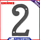 Metal Digital Number Cast Iron House Sign Doorplate DIY Cafe Wall Decor (2)