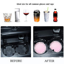 2pcs Car Universal Rhinestones Cup Coaster Anti-Slip Water Cup Pad (Pink)