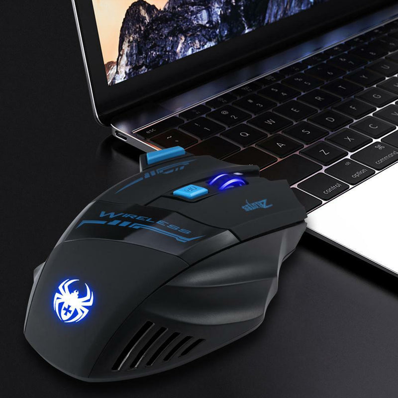 ZELOTES F-14 2.4GHz Wireless USB 2400DPI Adjustable Ergonomic Optical Mouse