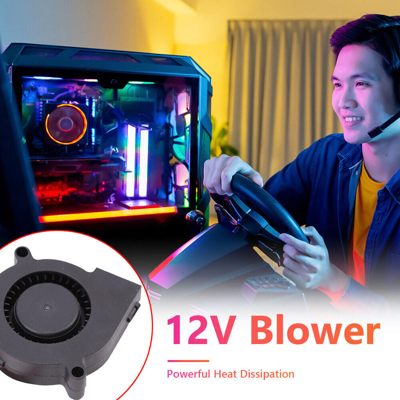 Brushless DC Cooling Fan Blower 12V 2-Pin 50x50x15mm for Computer Case Newly