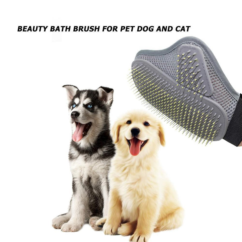 Cat Grooming Glove Hair Deshedding Cleaning Massage Brush Comb Palm Shaped Mitt