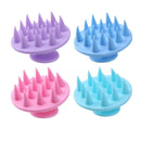 Pointed Tip Silicone Scalp Shampoo Massage Brush Head Acupoint Comb (Pink)