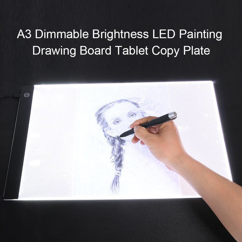 A3 Copy Board LED Light Writing Desk Calligraphy Drawing Animation Tablet Boa