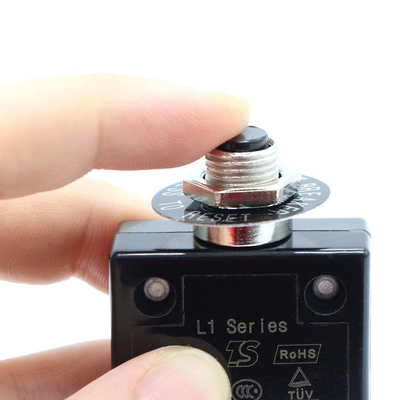 Manual Reset 125-250V AC 50V DC Push Button Thermal Circuit Breaker(8A)