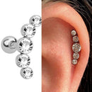 Steel Bar Cartilage Helix Tragus Stud Earrings Body Jewelry Ear Piercing