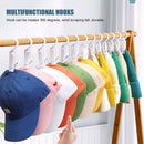 Rotating Hanging Laundry Hook Strong Plastic Hat Hanger (Set of 10 White) Newly