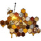 Stained Glass Bee Honeycomb Hanging Suncatcher Ornaments Window Garden Decor