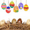 DIY Craft Easter Decorations Hanging Ornaments Drawing Wood Slice Easter Eggs
