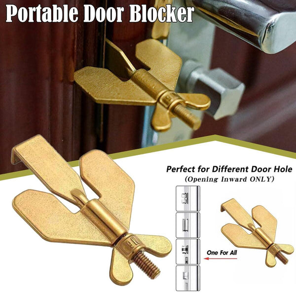 Portable Travel Door Lock Anti-Theft Door Stopper Safety Device Bolt#