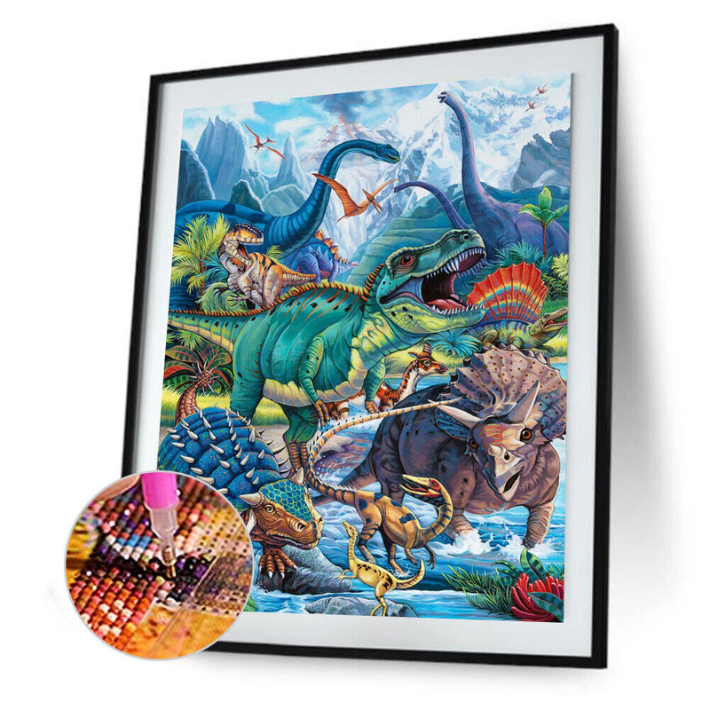 Dinosaur DIY Diamond Painting Kits Full Square Drill Rhinestone Picture Wal