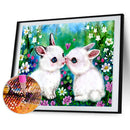 5D DIY Diamond Painting Rabbits Full Round Drill Mosaic Picture Kit Wall Deco