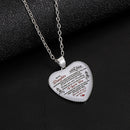 Wife My Daughter Love Women Jewelry Gifts Pendant Family Heart Necklace