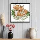 Partial Cross Stitch 14CT Cotton Thread Vulpes DIY Counted Embroidery Kits Craft