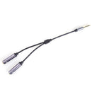 6.35mm Stereo Plug Male to Dual 6.35mm Jack Female Y Splitter Audio Cable Newly
