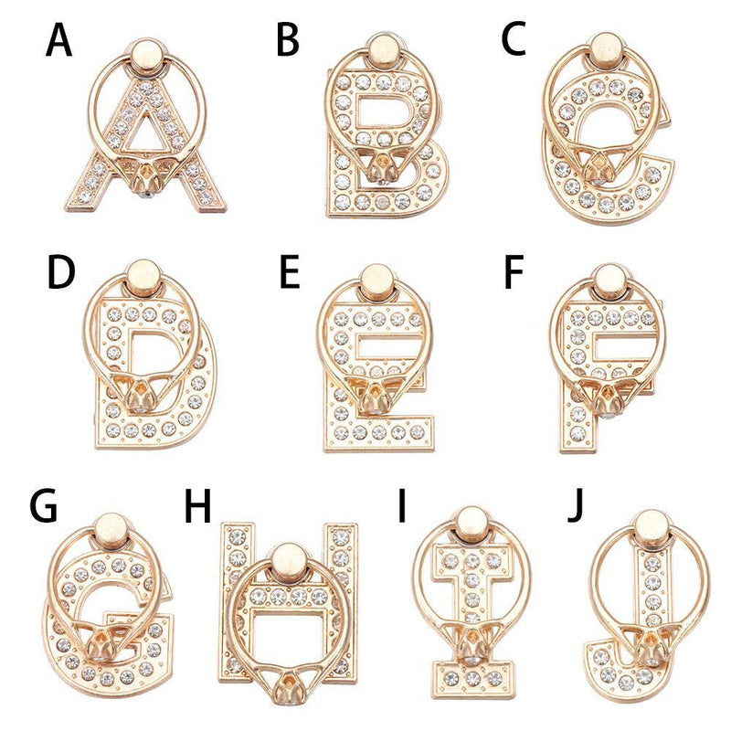 Support Socket Letter Phone Stand Car Bracket 360 Rotation Finger Ring Holder