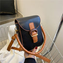 Fashion PU Women Handbags Top-handle Hit Color Small Crossbody Bags Female Purse
