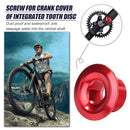 M18 MTB Bike Crank Cover Screw Cap Aluminum Alloy Crankset Fitting (Red)