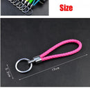 Fashion Simple Men/Women Portable Key Ring PU Leather Car Keychain Keyfob