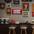 Now Open Tin Plate Retro Metal Sign Home Decor Wall Cafe Iron Painting Craft