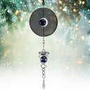 DIY Rotating Wind Chime Novelty Metal Hanging Sculpture Wind Chime Bell (B)