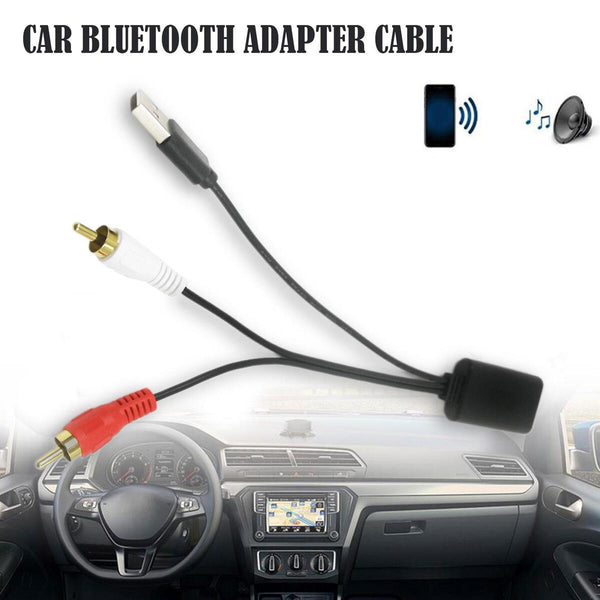 Bluetooth 2RCA AUX Cable Adapter for Phone/Pad/MP3 AUX for Car w/2RCA Interface`