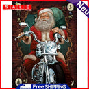 Full Embroidery Printed Santa Claus Riding Motorcycle DIY 11CT Needlework Sets