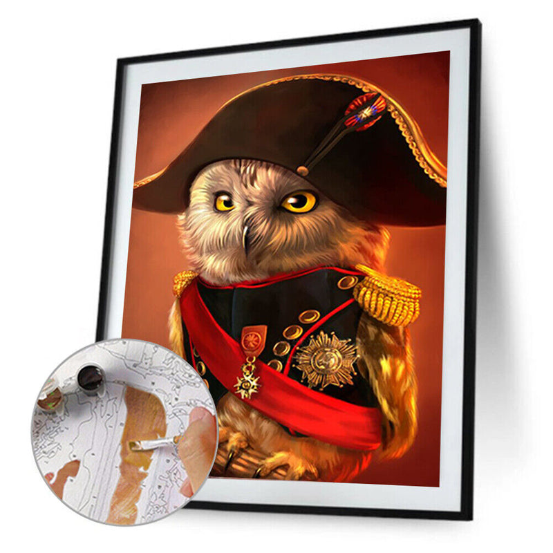 Oil Painting By Numbers Acrylic Handmade Art Owl Digital Picture for Home Decor