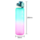 1000ML One-button Lock Sports Water Cup Leak-proof for Gym Outdoor (Green) Newly