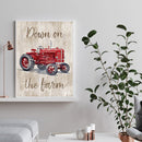 Handmade Red Tractor 5D DIY Full Round Drill Drawing Kit Diamond Painting Craft