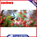 5D Rhinestone Craft Beaded Art Drawing Peacock Peony Diamond Embroidery Mosaic